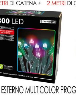 300 LED XMAS LIGHTS MULTI EXT PROGR