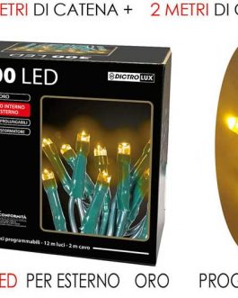 300 LED XMAS LIGHTS GOLD EXT. PROG