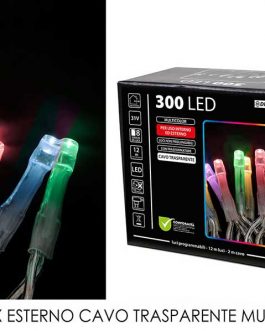 300 LED MULTICOLOR OUTDOOR TRANSP.