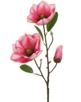 MAGNOLIA SPRAY X3 W/2 FLWS&1BUD FUCHSIA