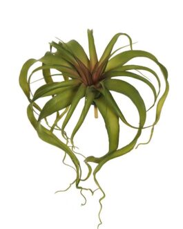 PLASTIC TILLANDSIA BUSH D28CM GREEN PINK