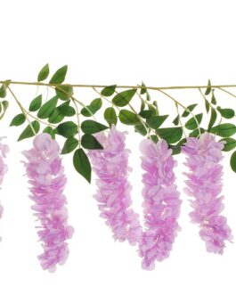 WISTERIA GARLAND W/13 GROUPS LILAC