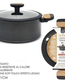 CASSEROLE 24CM W/LID JAPAN INDUCTION