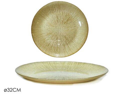 ROUND PLATE 32CM GOLD