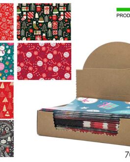 WRAPPING PAPER SHEET 70X100CM 6 ASS