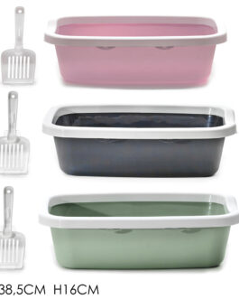 CAT LITTER TRAY W/SHOVEL 58,5X38,5XH16CM