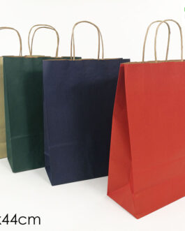 SHOPPING BAG KRAFT 50X12X44CM 4ASS