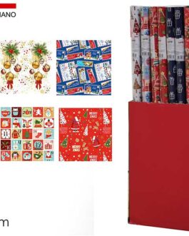 WRAPPING PAPER ROLL 70X300CM 6 ASS