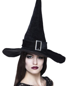 WITCH HAT VELVET W/BUCKLE