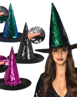 HAT WITCH W/SEQUINS 3ASSTD