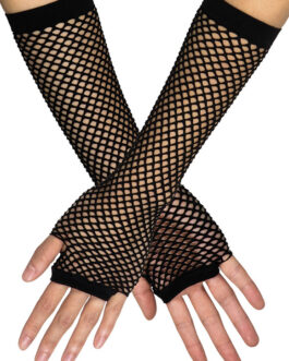 GLOVES LONG MESH BLACK