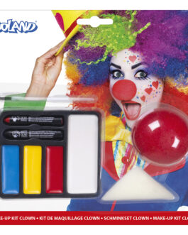 MAKE UP KIT CLOWN W/NOSE