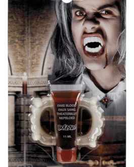 VAMPIRE SET TEETH&FAKE BLOOD 11 ML