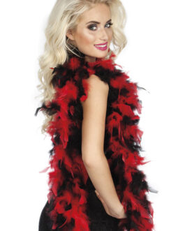 BOA FEATHER 50G RED/BLACK 180CM