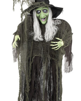 DECORATIVE HANGING WICKED WITCH 190CM