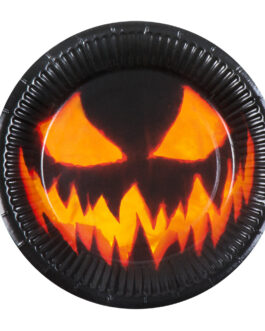 PUMPKIN PAPER PLATES 23CM 10PCS