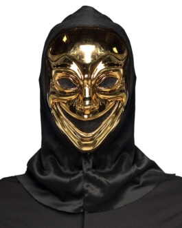 FACE MASK CRAZY KILLER W/HOOD GOLD