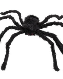 HAIRY BLACK SPIDER 50X65CM