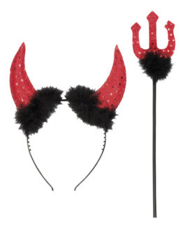 DEVIL SET W/HORNS&TRIDENT 40CM