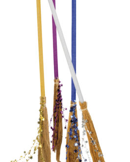 WITCH BROOM 110CM 4 COLORS