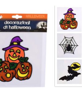 WINDOW STICKER HALLOWEEN 16CM 6ASS