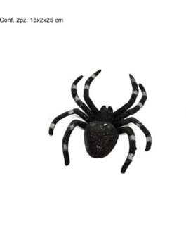 PLASTIC GLITTER SPIDERS 2PCS SET