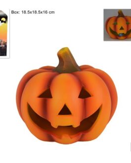 PUMPKIN HALLOWEEN 18CM W/LIGHT