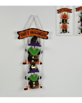 HANGING HAPPY HALLOWEEN BANNER 40CM 3ASS