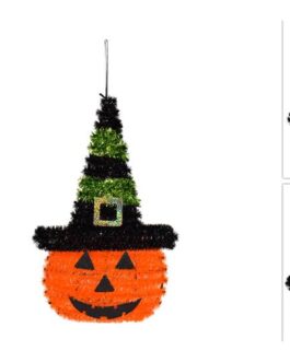 HANGING PUMPKIN W/HAT 40CM