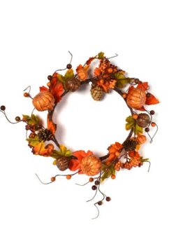 PUMPKIN&PINE WREATH 20CM