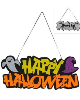 HANGING FELT HAPPY HALLOWEEN BANNER 2ASS