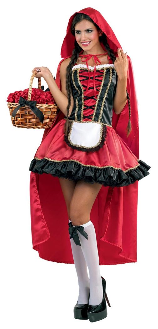 COSTUME RED RIDING HOOD DELUXE ONE SIZE