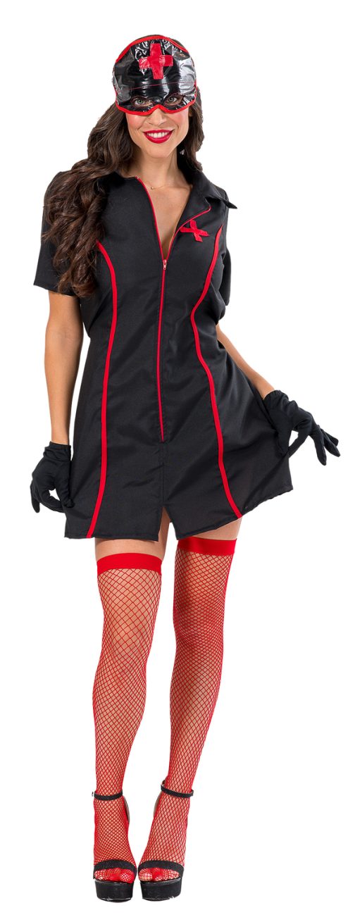 COSTUME NURSE BLACK ONE SIZE